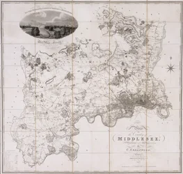 Mapa del Condado de Middlesex, publicado en 1819